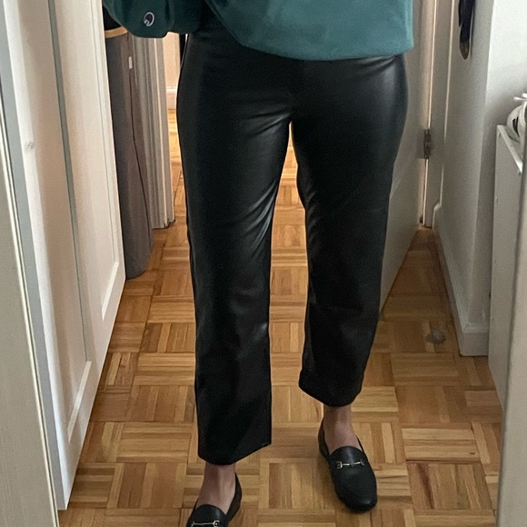 A&F Vegan Leather Ankle Straight Pant - Picture 12 of 12